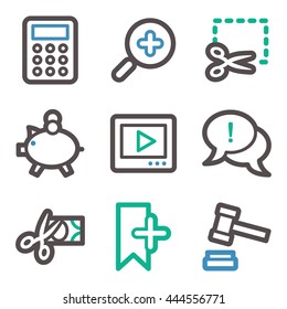 Shopping icon, on-line mobile icon, vector. E-commerce infographics symbols.