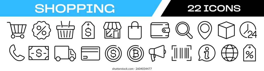 shopping icon. online shop icon