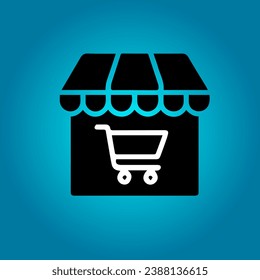 Shopping icon. Online shopping, store, delivery, promotion and shopping cart symbol.