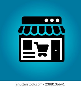 Shopping icon. Online shopping, store, delivery, promotion and shopping cart symbol.