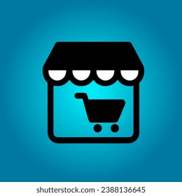Shopping icon. Online shopping, store, delivery, promotion and shopping cart symbol.