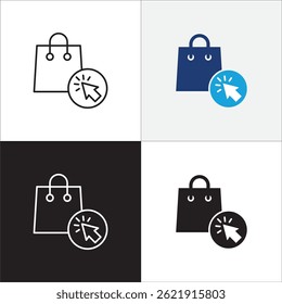 shopping icon. Online store icons. Shopping basket icon. Trolley symbol. Icon symbol suitable for buy, buying, online shop, e-commerce. Vector illustration
