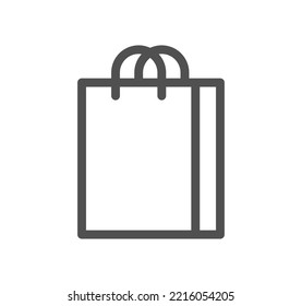 Shopping icon outline and linear vector.
