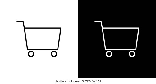 Shopping icon outline and linear vector. outline icon and illustration