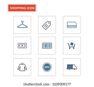 shopping icon set