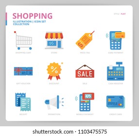 Shopping icon set