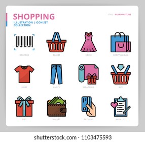 Shopping icon set