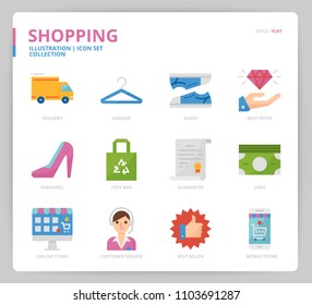 Shopping icon set