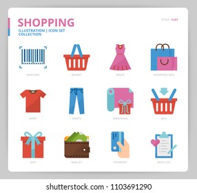 Shopping icon set