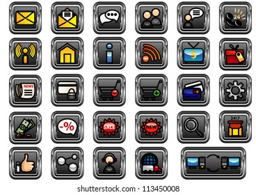 shopping icon set