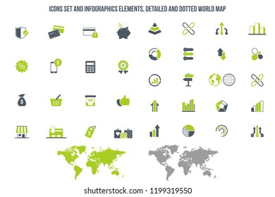 Shopping icon set.