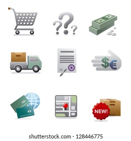 shopping icon set