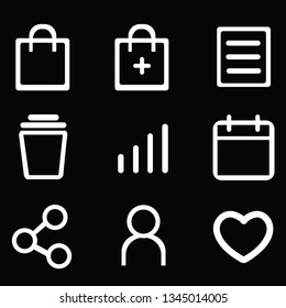 shopping icon set