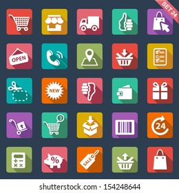 Shopping icon set