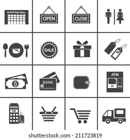 shopping icon set