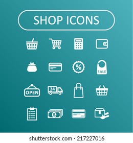 Shopping icon set