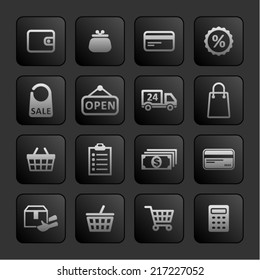 Shopping icon set