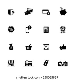 Shopping icon set