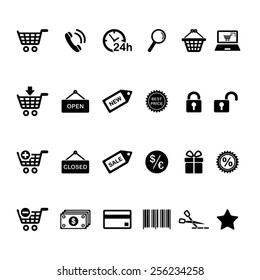 Shopping icon set 