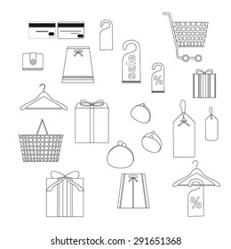 Shopping Icon set.