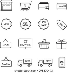 shopping icon set