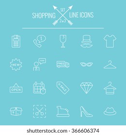 Shopping icon set.