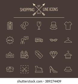 Shopping icon set.