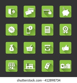 Shopping icon set