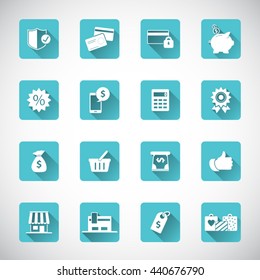Shopping icon set.