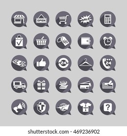 shopping icon set