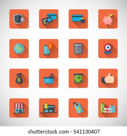Shopping icon set.