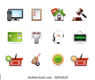 Shopping icon set