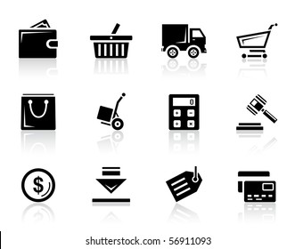 Shopping icon set