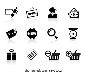 Shopping icon set