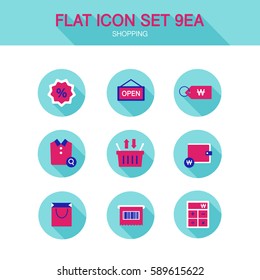 shopping icon set