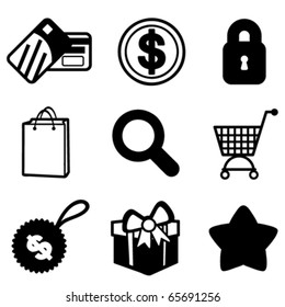 conjunto de iconos de compras