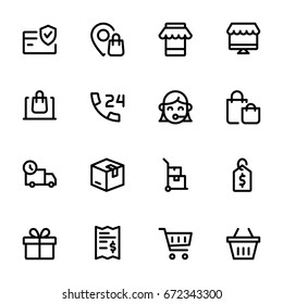 Shopping icon set