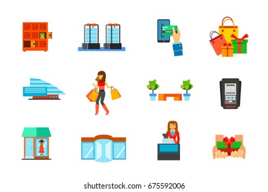 Shopping icon set