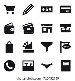 shopping icon set
