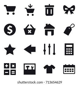 shopping icon set