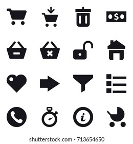 shopping icon set