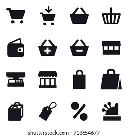 shopping icon set