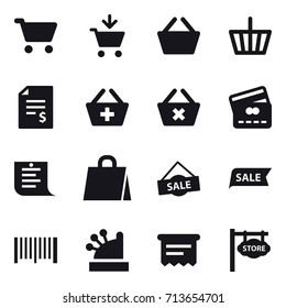 shopping icon set