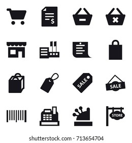 shopping icon set