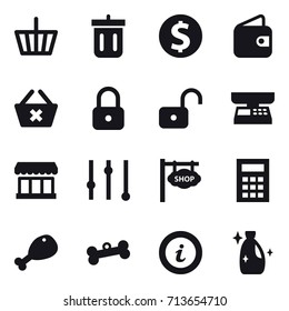 shopping icon set