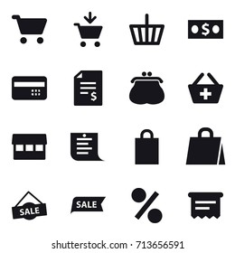 shopping icon set