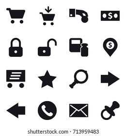 shopping icon set