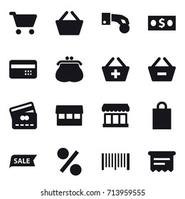 shopping icon set