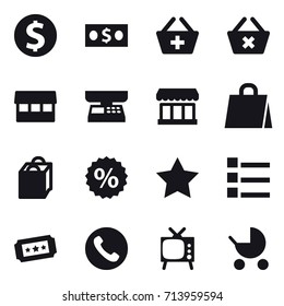 shopping icon set