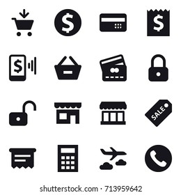 shopping icon set